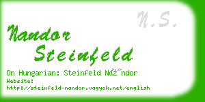 nandor steinfeld business card